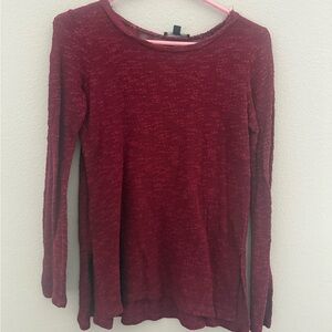 American Eagle Outfitters Maroon Long Sleeve Top